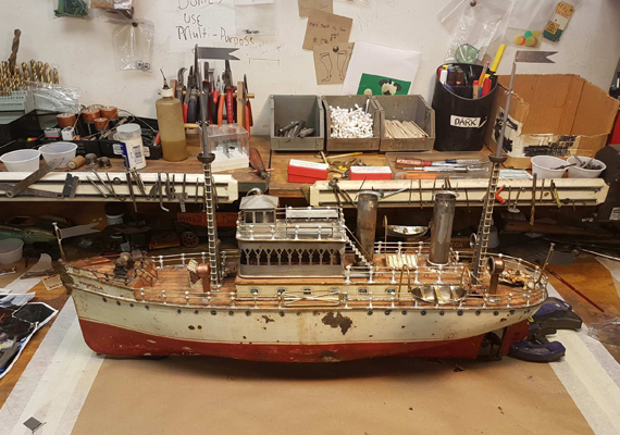 During German Marklin Tin toy Ship